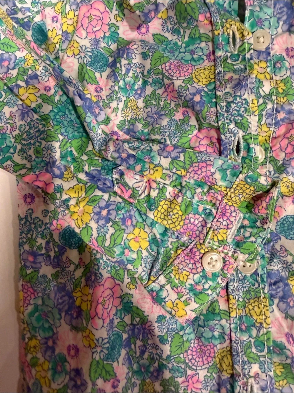 Carter's Pastel Floral Button-Down Long Sleeve Shirt